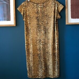 Tory Burch 100% Silk dress animal snake print small